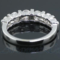 Thumbnail for 14K White Solid Gold Womens Diamond Wedding Ring Band 1.25 Ctw