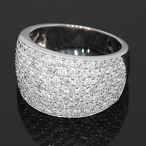 14K White Solid Gold Womens Diamond Wedding Ring Band 2.79 Ctw