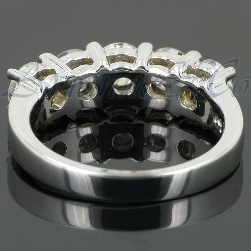 14K White Solid Gold Womens Five Stone Diamond Anniversary Ring 1.70 Ctw
