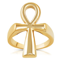 Thumbnail for 14k Yellow Gold Ankh Ring