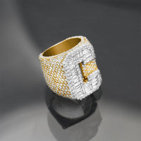Thumbnail for 14K YELLOW GOLD DIAMOND INITIAL C RING 10.05 CTW
