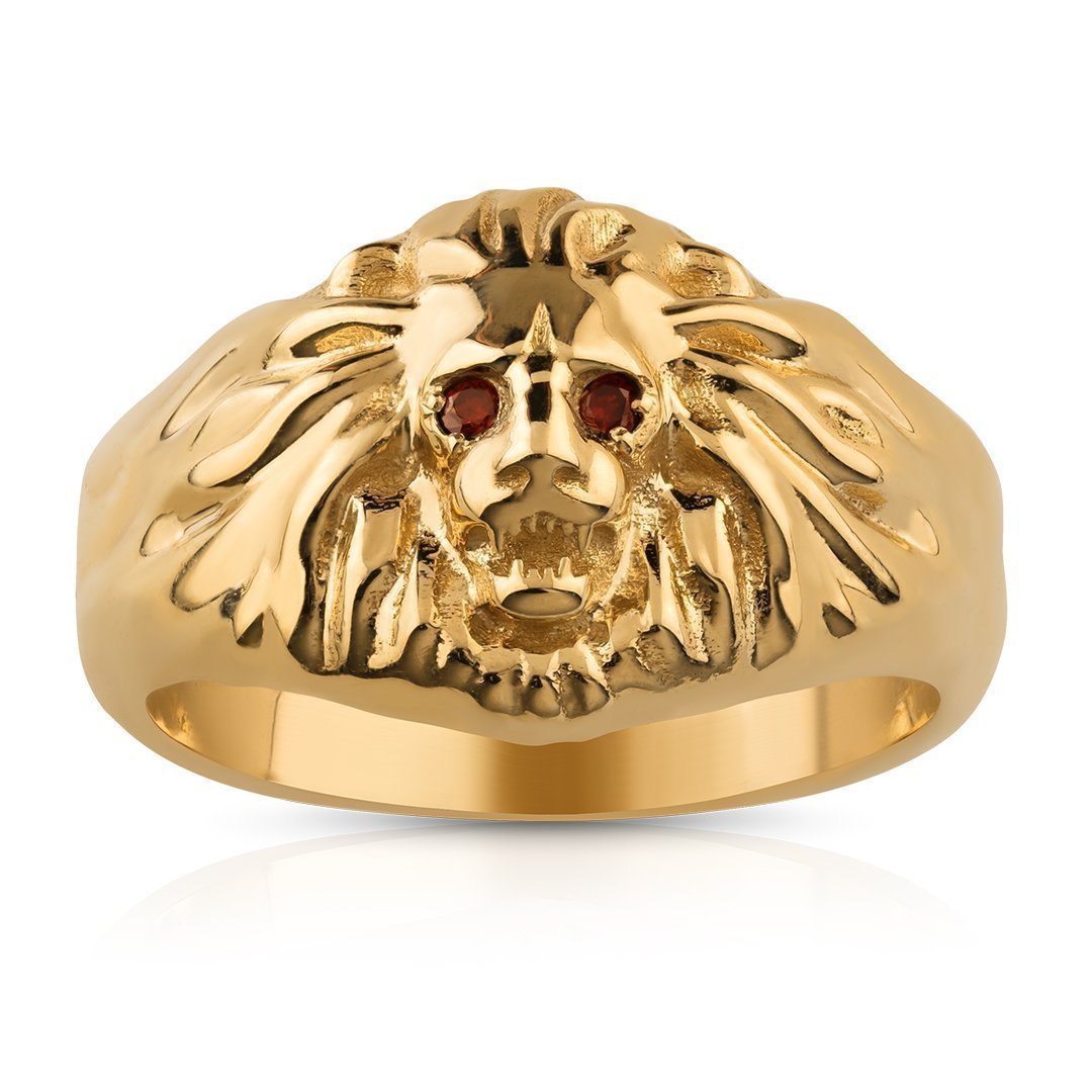 14k Yellow Gold Lion Ruby Ring Ctw – Avianne Jewelers