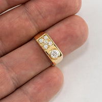 Thumbnail for 14K Yellow Gold Mens Diamond Pinky Ring 0.75 Ctw