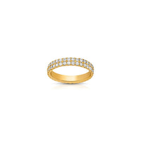 Thumbnail for 14K Yellow Gold Two Row Eternity Diamond Band 1.25 Ctw