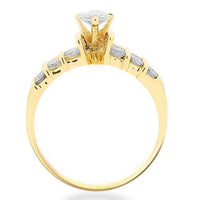 Thumbnail for 14K Yellow Solid Gold Beautiful Diamond Engagement Ring 1.85 Ctw