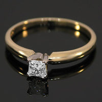 Thumbnail for 14K Yellow Solid Gold Diamond Bridal Ring Set 0.25 Ctw