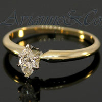 Thumbnail for 14K Yellow Solid Gold Diamond Bridal Ring Set 0.25 Ctw