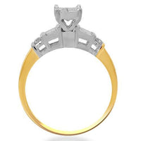 Thumbnail for 14K Yellow Solid Gold Diamond Bridal Ring Set 0.79 Ctw