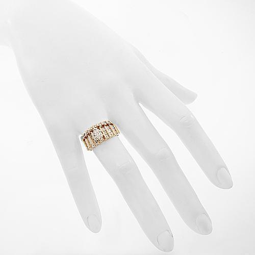 14K Yellow Solid Gold Diamond Bridal Ring Set 1.25 Ctw