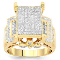 Thumbnail for 14K Yellow Solid Gold Diamond Engagement Ring 2.58 Ctw