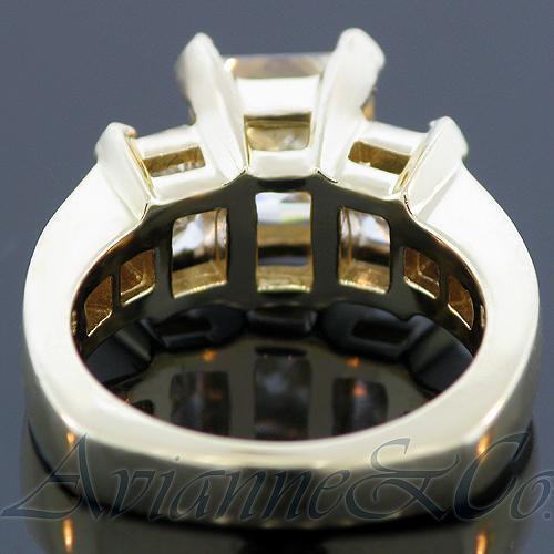 14K Yellow Solid Gold Diamond Engagement Ring 5.25 Ctw