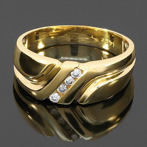 14K Yellow Solid Gold Lovely Womens Diamond Wedding Ring Band 0.15 Ctw