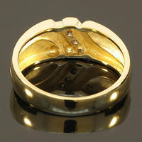 Thumbnail for 14K Yellow Solid Gold Lovely Womens Diamond Wedding Ring Band 0.15 Ctw