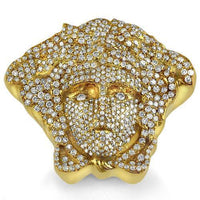 Thumbnail for 14K Yellow Solid Gold Mens Custom Diamond 'Medusa' Ring 4.65 Ctw