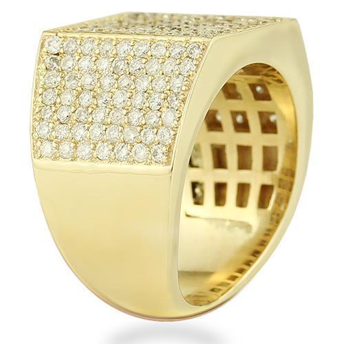 14K Yellow Solid Gold Mens Diamond Pave Set Pinky Ring 2.50 Ctw