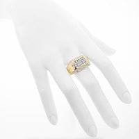 Thumbnail for 14K Yellow Solid Gold Mens Diamond Ring 1.00 Ctw