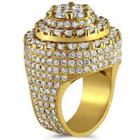 Thumbnail for 14K Yellow Solid Gold Mens Diamond Ring 11.00 Ctw