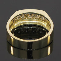 Thumbnail for 14K Yellow Solid Gold Mens Diamond Wedding Ring Band 1.10 Ctw