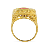 Thumbnail for 14K Yellow Solid Gold Mens Ruby Pinky Ring 8.00 Ctw