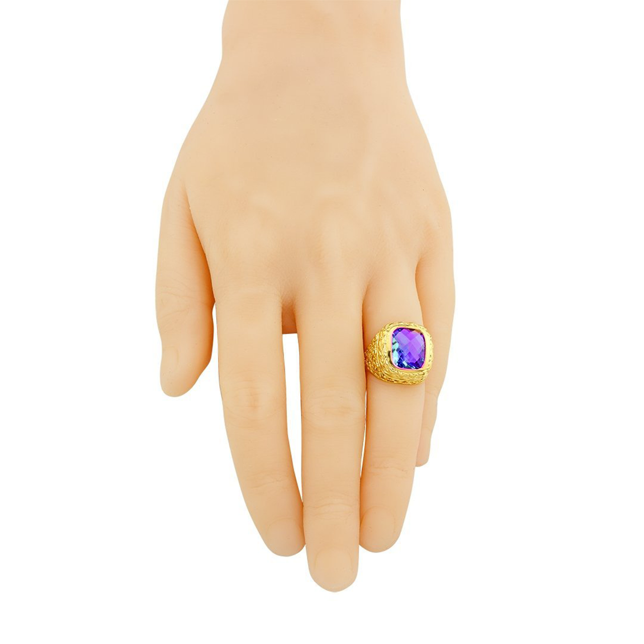 14K Yellow Solid Gold Mens Sapphire Pinky Ring 8.00 Ctw