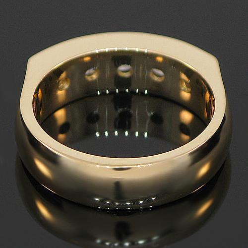 14K Yellow Solid Gold Womens Diamond Wedding Band 1.30 Ctw