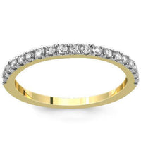 Thumbnail for 14K Yellow Solid Gold Womens Diamond Wedding Ring Band 0.22  Ctw