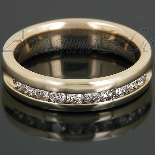 14K Yellow Solid Gold Womens Diamond Wedding Ring Band 0.41 Ctw