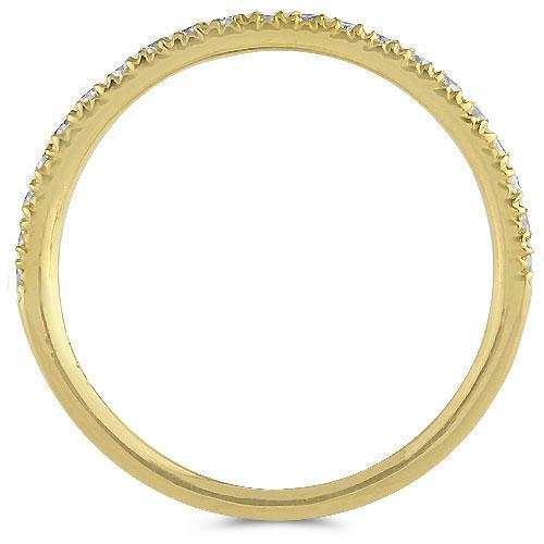 14K Yellow Solid Gold Womens Diamond Wedding Ring Band 0.50  Ctw