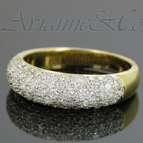14K Yellow Solid Gold Womens Diamond Wedding Ring Band 1.03 Ctw