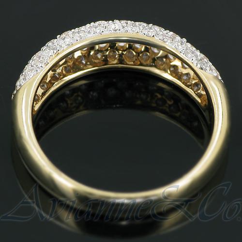 14K Yellow Solid Gold Womens Diamond Wedding Ring Band 1.03 Ctw