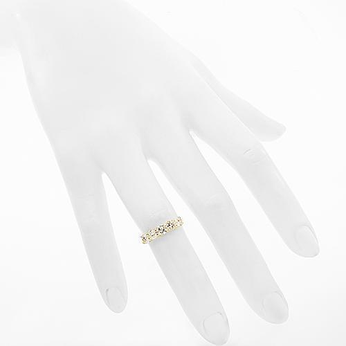 14K Yellow Solid Gold Womens Five Stone Diamond Anniversary Ring 1.03 Ctw