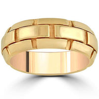 18K Yellow Gold Filled Rose Plain Band Ring - Men's Or Women's Engagement/Wedding/Eternity Ring