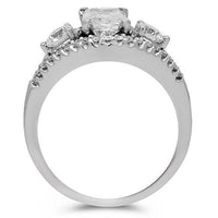 Thumbnail for 18K Solid White Gold Clarity Enhanced Diamond Engagement Ring 1.34 Ctw