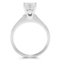 Thumbnail for 18K Solid White Gold Diamond Bridal Ring Set 1.51 Ctw