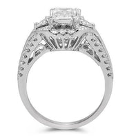 Thumbnail for 18K Solid White Gold Diamond Engagement Ring 2.08 Ctw