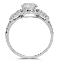 Thumbnail for 18K Solid White Gold Diamond Engagement Ring 2.27 Ctw