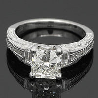 Thumbnail for 18K Solid White Gold GIA Certified Diamond Engagement Ring 3.76 Ctw