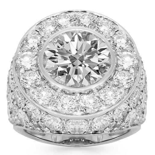 18K Solid White Gold Mens Custom Diamond Ring 22.04 Ctw – Avianne Jewelers