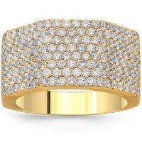Thumbnail for 18K Solid Yellow Gold Mens Diamond Wedding Ring Band 4.00 Ctw