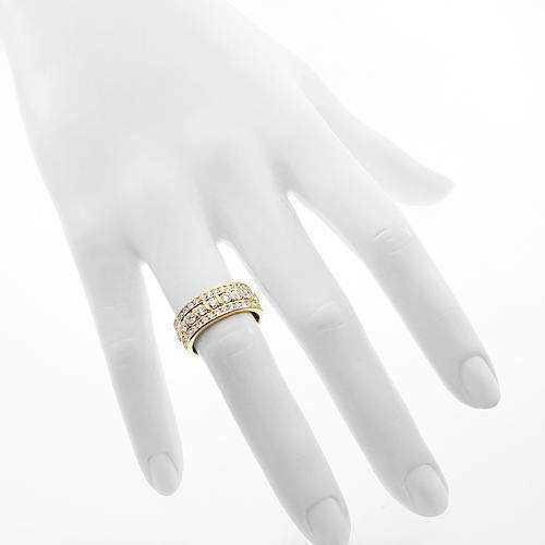 18K Solid Yellow Gold Womens Diamond Wedding Ring Band 1.79 Ctw