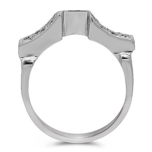 18K White Solid Gold Diamond Bridal Ring Set 2.26 Ctw