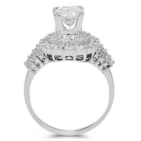 Thumbnail for 18K White Solid Gold Diamond Engagement Ring 2.33 Ctw