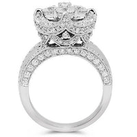 Thumbnail for 18K White Solid Gold Diamond Engagement Ring 2.88 Ctw