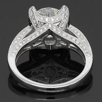 Thumbnail for 18K White Solid Gold Diamond Engagement Ring 4.12 Ctw