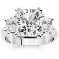 Thumbnail for 18K White Solid Gold Diamond Engagement Ring 5.63 Ctw