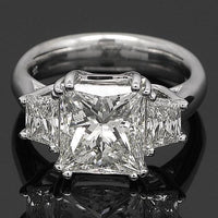 Thumbnail for 18K White Solid Gold Diamond Engagement Ring 5.63 Ctw