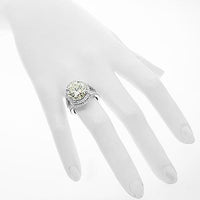 Thumbnail for 18K White Solid Gold Diamond Engagement Ring 9.61 Ctw