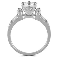 Thumbnail for 18K White Solid Gold GAI Certified Diamond Engagement Ring 1.86 Ctw
