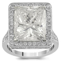 Thumbnail for 18K White Solid Gold GAI Certified Diamond Engagement Ring 13.19 Ctw