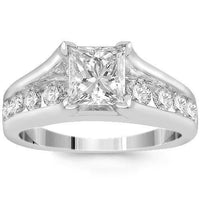 Thumbnail for 18K White Solid Gold IGI Certified Diamond Engagement Ring 2.01 Ctw